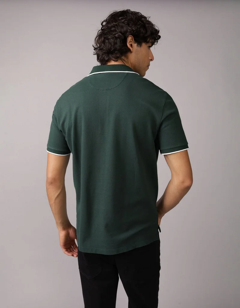 American Eagle Novelty Tipped Polo
